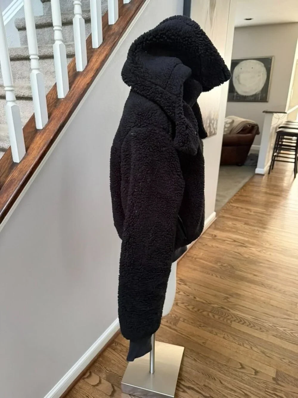 Alo Yoga Foxy Sherpa Jacket Womens Black Fleece Full Zip Small